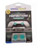 KontrolFreek FPS Freek Lotus Teal Clear PS5 PS4 Performance Thumbsticks 4 Prong