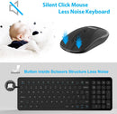 LeadsaiL Wireless Keyboard Mouse Set USB UK QWERTY Compact PC Mac