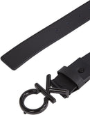 Calvin Klein Mens Leather Belt Black CK Designer Casual Formal 100cm