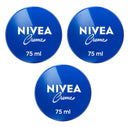 NIVEA Creme Tin 75ml Moisturising Cream Intensive Skincare Hydration 3 Pack
