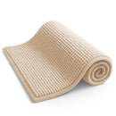 Keplin Non-Slip Bath Mat 40x60cm Beige Soft Microfibre Quick Dry Rug