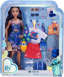 Disney ILY 4ever Stitch Fashion Doll 11.5" Articulated Multi Outfit Closet Set