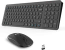 LeadsaiL Wireless Keyboard Mouse Set USB UK QWERTY Compact PC Mac