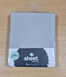 Jollein Cot Bed Fitted Sheet 120x150cm Soft Grey Baby Bedding