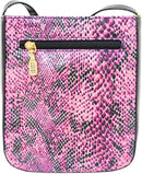 Luigi Womens Pink Red Crossbody Bag Faux Leather Small Shoulder Purse