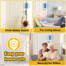 Home Security Door Locks 2 Pack Metal Reinforcement Lock 1000lbs 3" Withstands