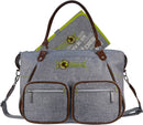 Kidzroom Eco Baby Changing Bag Grey 2 Pocket Tote 27x39x23cm, 030-7259