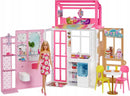 Barbie Dollhouse Playset With Doll & 2 Level House Furniture Puppy HHY40 Mattel