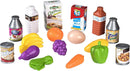 Playkidiz Mini Shopping Cart Toy 24pc Pretend Food Playset Toddlers