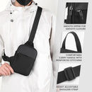 Crossbody Sling Bag Chest Pack Dual Pocket Water Resistant Phone Holder, Large
