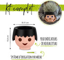 Lechuza OJO Playmobil Self Watering Planter Black Raven D21 H16 Indoor Plant Pot