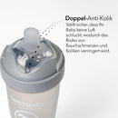 Twistshake Anti Colic Baby Bottles 2 Pack 180ml BPA Free Newborn Grey Bottle