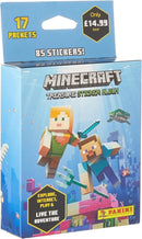 Panini Minecraft Treasure Sticker Album 17 Packs Collector Set