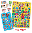 CoComelon Mega Sticker Pack 80 Stickers Official Kids Activity Set - 10 Pack