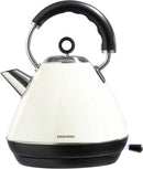 Daewoo Kensington Pyramid Kettle 1.7L 3000W Stainless Steel Cream SDA1576GE