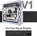 APNX V1 ATX Mid-Tower Gaming Case Panoramic Glass 10 Fan Slots Superior Cooling