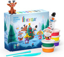 Hey Clay Winter Holidays Air Dry Clay Kit 15 Cans + Sculpting Tools Kids Craft