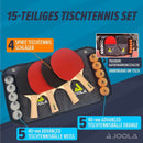 JOOLA Table Tennis Set 4 Bats 10 Balls Carry Bag Ping Pong Family Kit