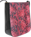 Luigi Womens Pink Red Crossbody Bag Faux Leather Small Shoulder Purse