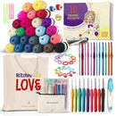 Crochet Kit for Beginners Adults Kids 80 Piece Yarn Hooks Starter Set Guide