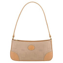Luigi Womens Beige Shoulder Bag Faux Leather Zip Tote Handbag 81384BGE