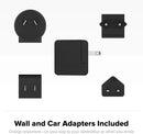 Mophie Wireless Qi Charger Travel Kit International Adapters UK EU US AU CH