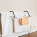JVL Over Door Radiator Clothes Drying Airer 3M Folding White Laundry Rack