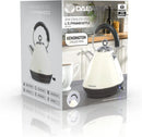 Daewoo Kensington Pyramid Kettle 1.7L 3000W Stainless Steel Cream SDA1576GE