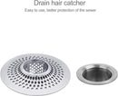 LEKEYE Stainless Steel Shower Drain Hair Catcher Bath Sink Strainer Protector