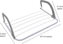 JVL Over Door Radiator Clothes Drying Airer 3M Folding White Laundry Rack