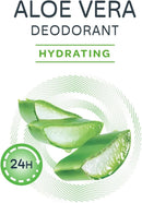 Aloe Vera Deodorant Roll On Natural Alcohol Free All Day Protection 75ml, 6 PACK