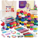 Crochet Kit for Beginners Adults Kids 80 Piece Yarn Hooks Starter Set Guide