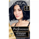 L’Oreal Preference Permanent Hair Dye 21 Bangkok Blue Black, 3 Pack