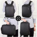 Yanlu Men’s 16.5" Laptop Backpack Waterproof Black Travel Outdoor Bag