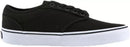 Vans Men’s Atwood Canvas Trainers Black White Skate Shoes BNIB UK 7