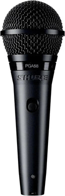 Shure PGA58-XLR Vocal Microphone Dynamic Cardioid Stage Performance Mic XLR