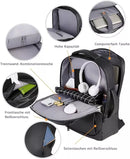 Yanlu Men’s 16.5" Laptop Backpack Waterproof Black Travel Outdoor Bag