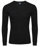 Mens Thermal Underwear Set Long Sleeve Top or Long Johns 0.45 Tog Black Ribbed
