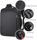 Yanlu Men’s 16.5" Laptop Backpack Waterproof Black Travel Outdoor Bag
