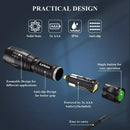 Linkax LED Torch 800 Lumen Super Bright Tactical Handheld Battery Powered