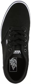Vans Men’s Atwood Canvas Trainers Black White Skate Shoes BNIB UK 7