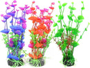 Artificial Aquarium Plants 3 Pack Red Purple Green Fish Tank Decor