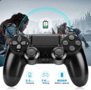 Wireless Controller for PS4/Pro/Slim/PC Bluetooth Gamepad Joystick Dual Vibrate - Black