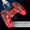 Wireless Controller for PS4/Pro/Slim/PC Bluetooth Gamepad Joystick Dual Vibrate - Red Camo