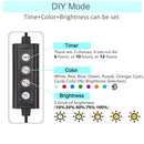 14W LED Aquarium Light Fish Tank Lamp 24/7 Timer Adjustable Brightness