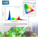 14W LED Aquarium Light Fish Tank Lamp 24/7 Timer Adjustable Brightness