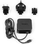 Targus USB-C Charger 45W Universal Power Adapter UK EU US Compatible