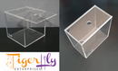 Small Acrylic Fish Tank Breeding Box Nano Aquarium With Sliding Lid 4L or 8L